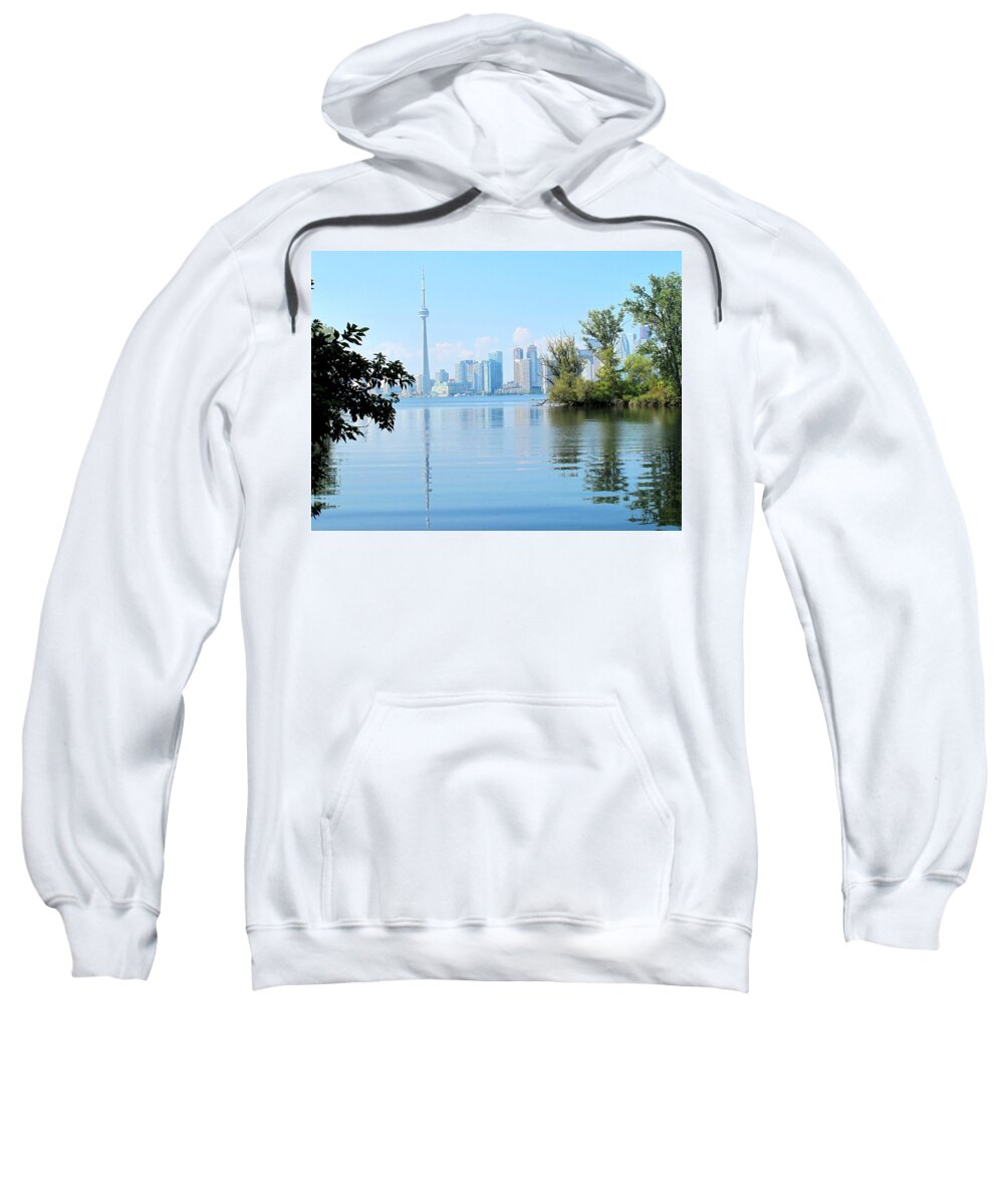Toronto Sweatshirt featuring the photograph Toronto From The Islands Park by Ian MacDonald