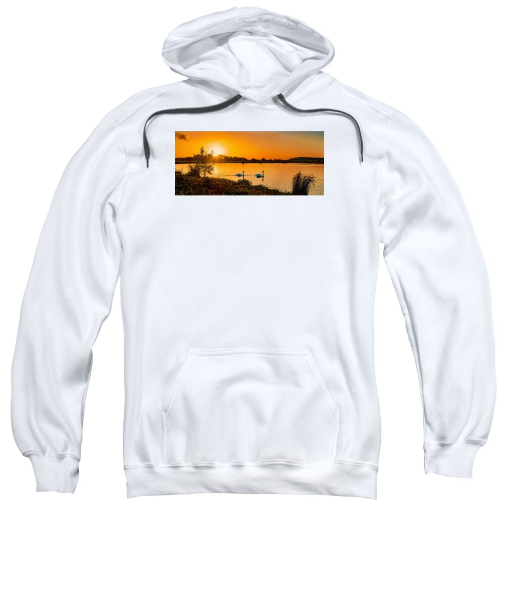 Swan Sweatshirt featuring the photograph Tranquility by Nick Bywater