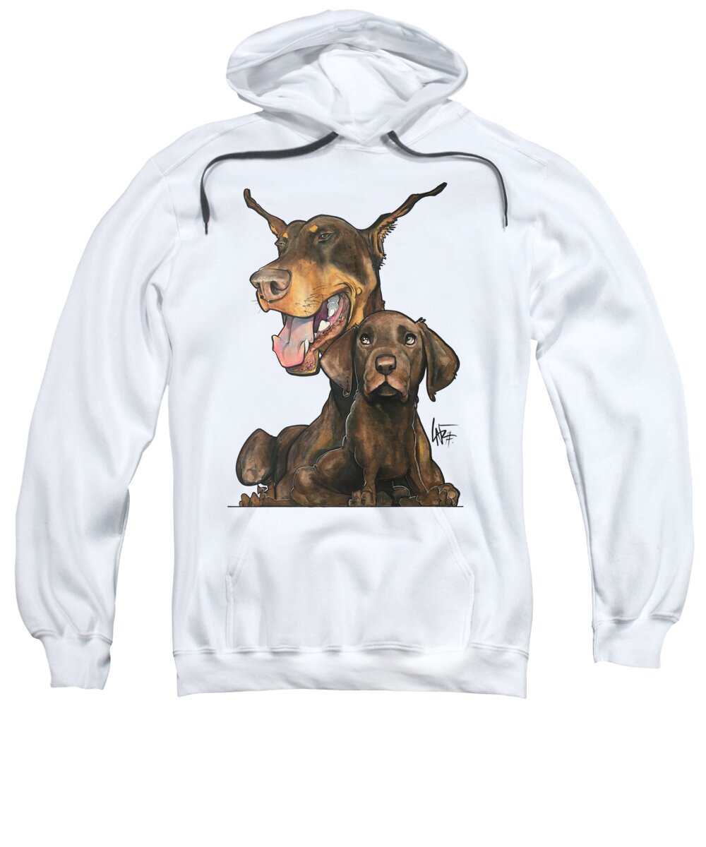 Trostle Sweatshirt featuring the drawing Trostle, 4014 by Canine Caricatures By John LaFree