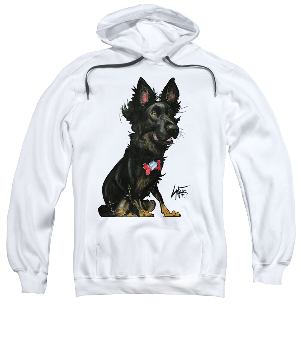 Turner Sweatshirt featuring the drawing Turner 3943 by Canine Caricatures By John LaFree