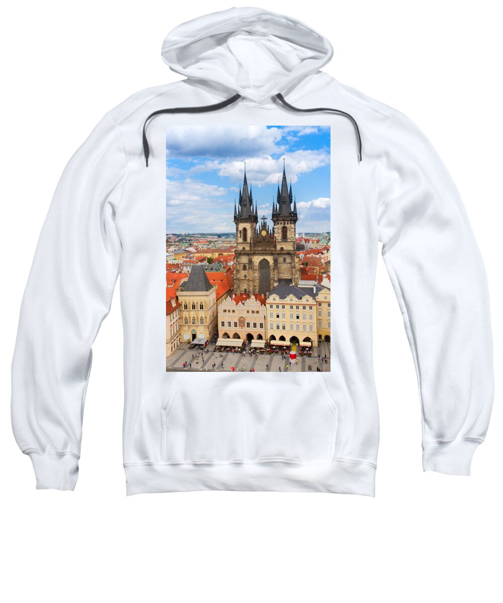 Prague Sweatshirt featuring the photograph Tyn Cathedral in Prague by Anastasy Yarmolovich