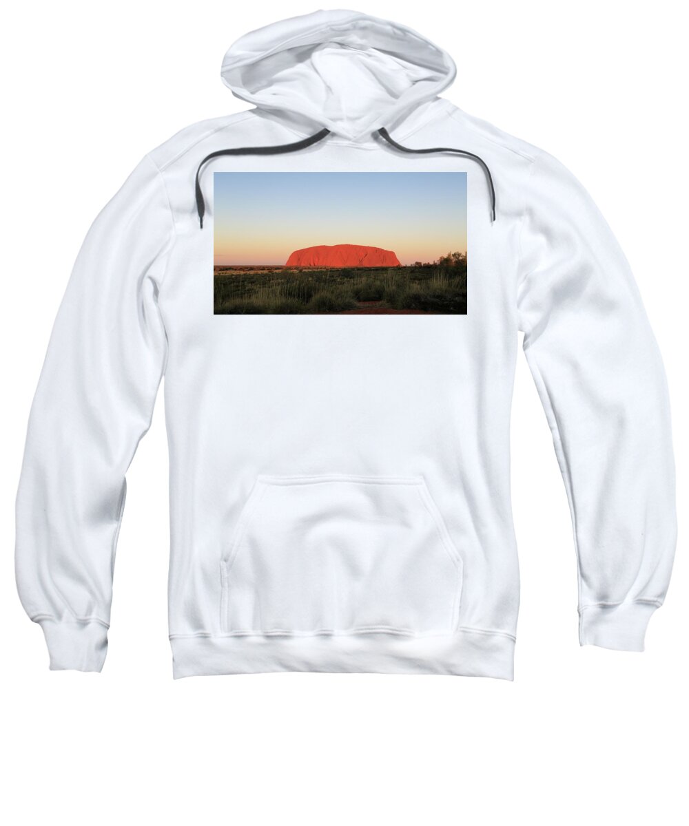 Photosbymch Sweatshirt featuring the photograph Uluru at Sunset by M C Hood