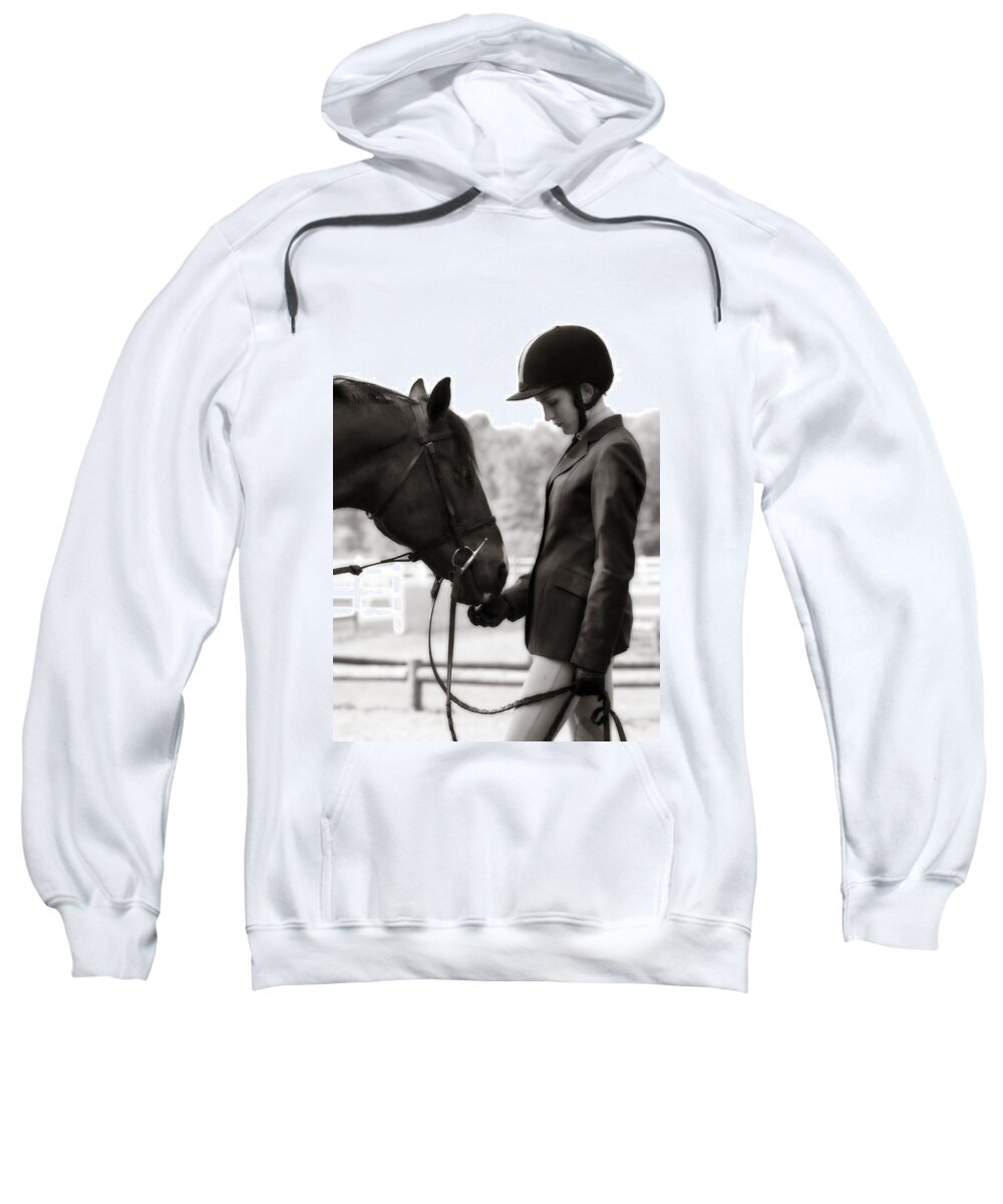 Black And White Sweatshirt featuring the photograph Understanding by Angela Rath