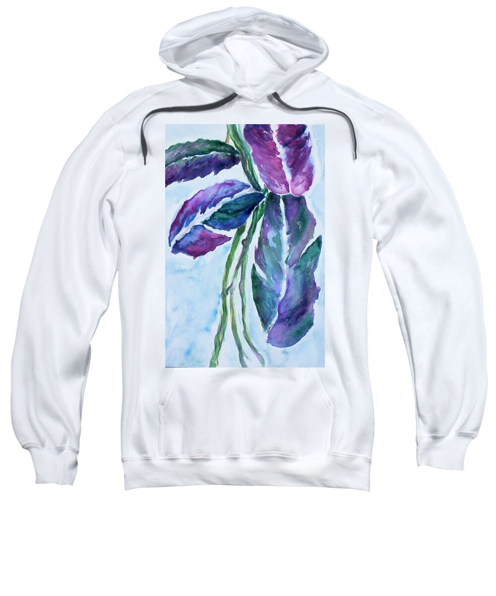 Landscape Sweatshirt featuring the painting Vine by Suzanne Udell Levinger