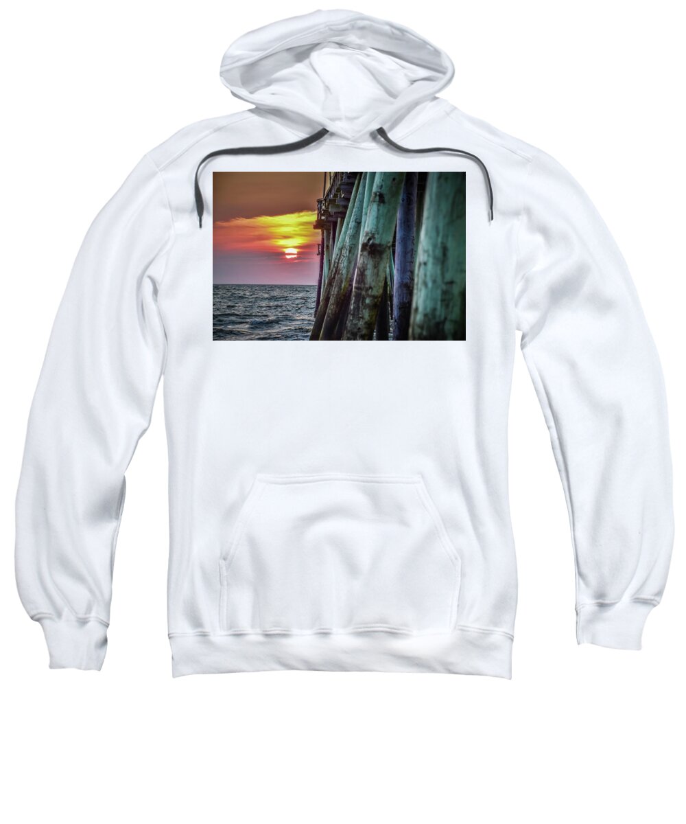 Virginia Beach Sweatshirt featuring the photograph Virginia Beach Summer Sunrise 22 by Larkin's Balcony Photography