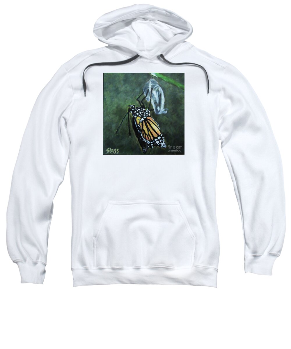 Acrylic Painting Sweatshirt featuring the painting We Shall All Be Changed by Tina Glass