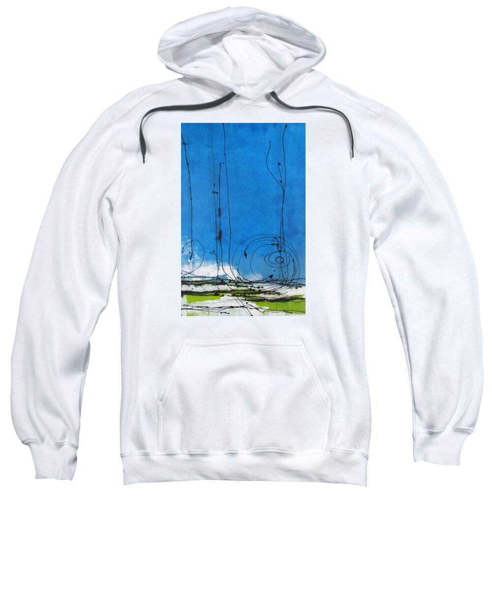 Abstract Sweatshirt featuring the painting West Coast Trail by Louise Adams