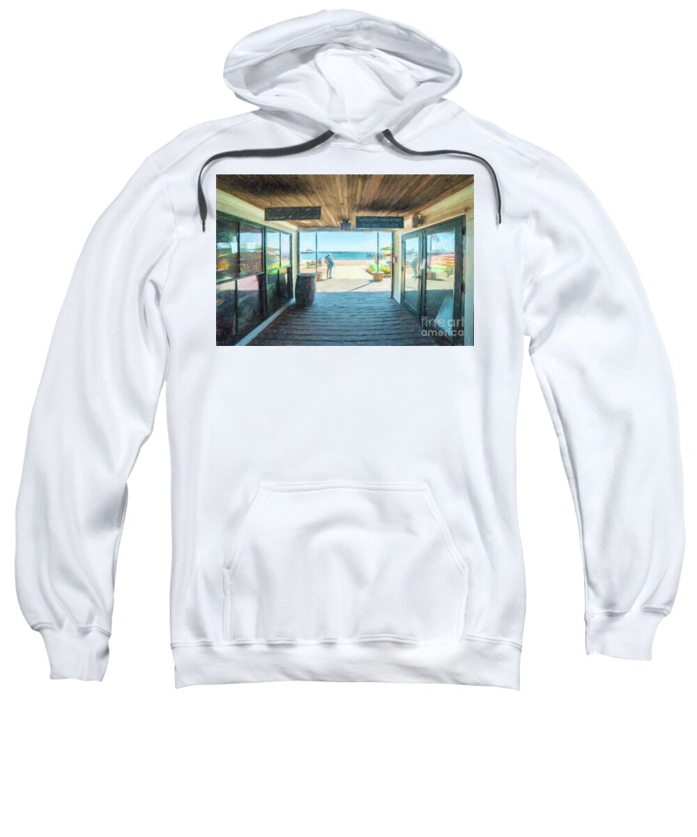 Provincetown Sweatshirt featuring the photograph Whaler's Wharf by Michael James