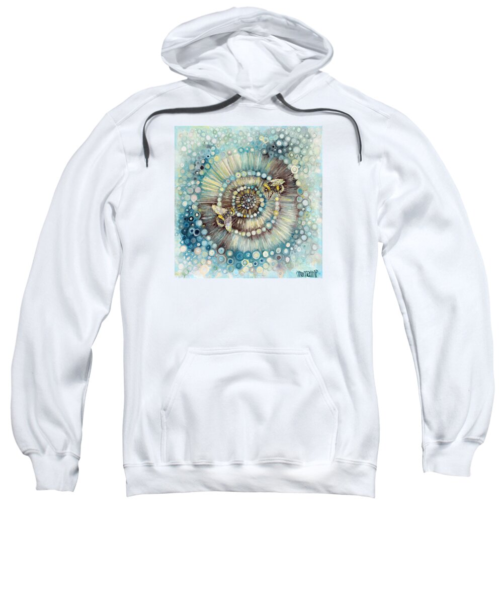 Honey Sweatshirt featuring the painting Where the Honey Comes From by Manami Lingerfelt
