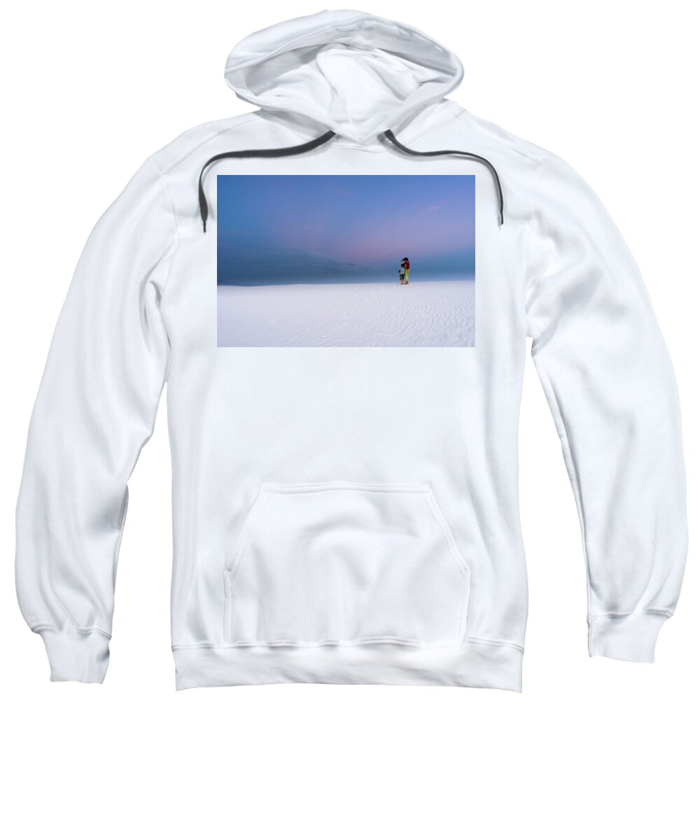New Mexico Sweatshirt featuring the photograph White sands New Mexico at sunset 3 by Mati Krimerman