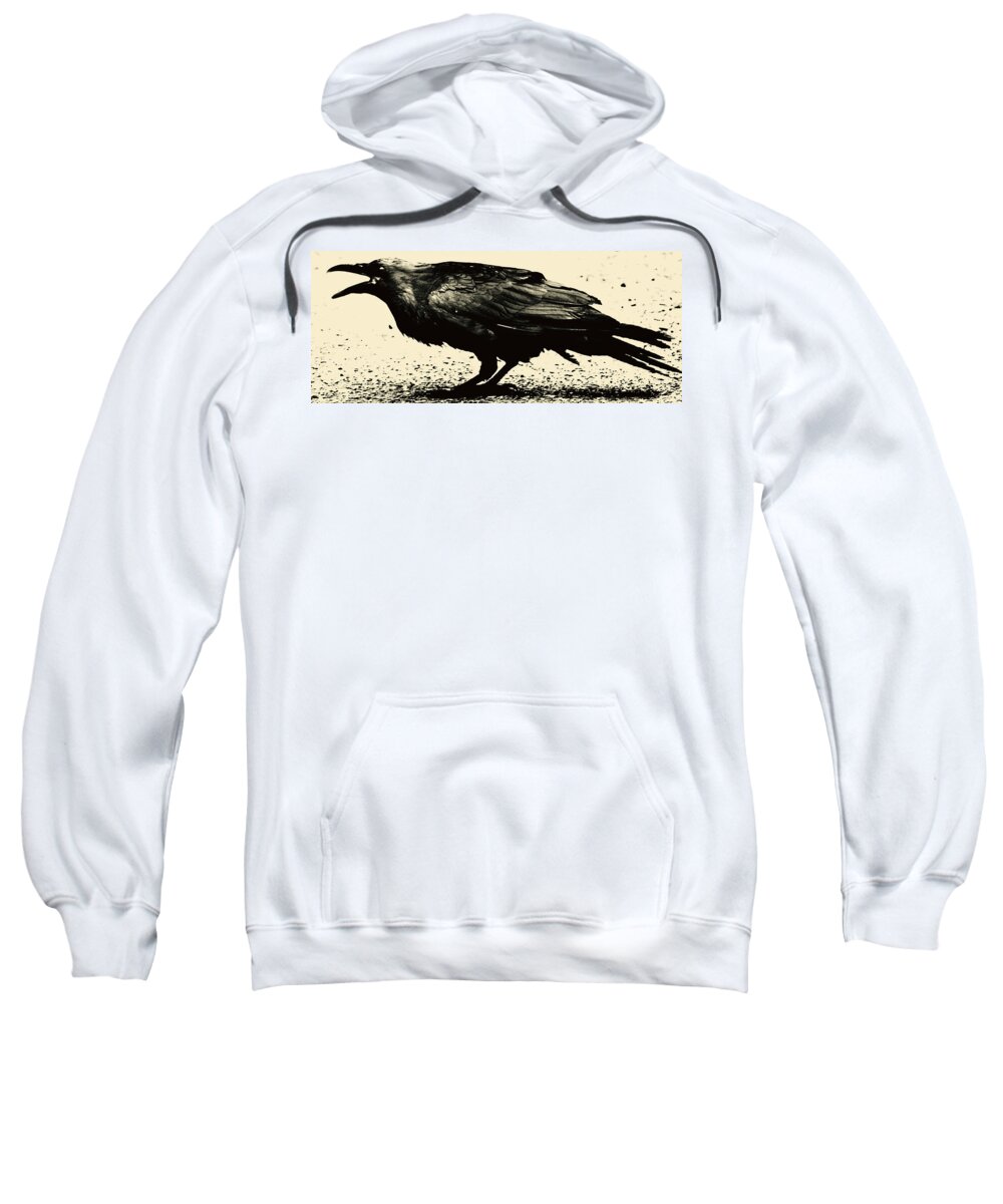 Crow Sweatshirt featuring the photograph Who Calling by J C