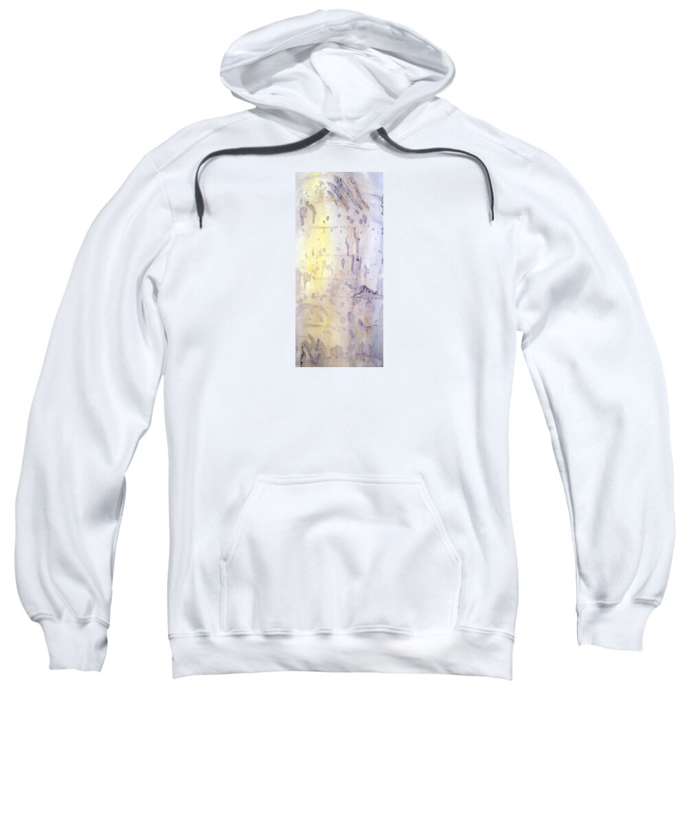 Tree Sweatshirt featuring the painting Wilderness Calligraphy - Aspen Tree by Marsha Karle