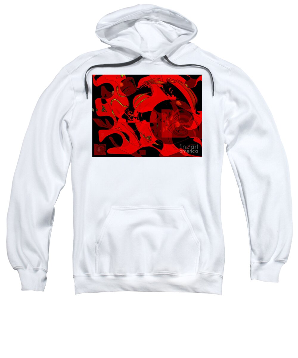 Abstract Sweatshirt featuring the digital art Wonders Among The Wonders by Fei A