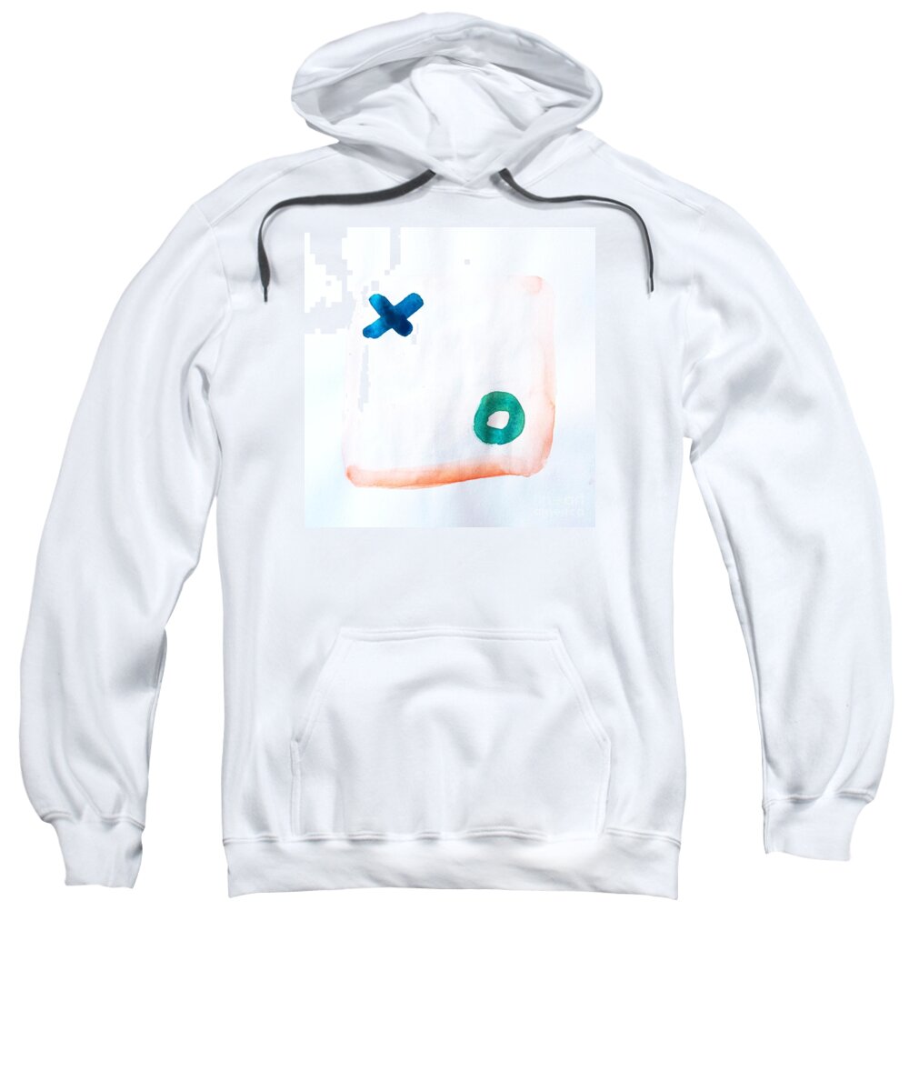 Abstract Sweatshirt featuring the painting X and O by Vesna Antic