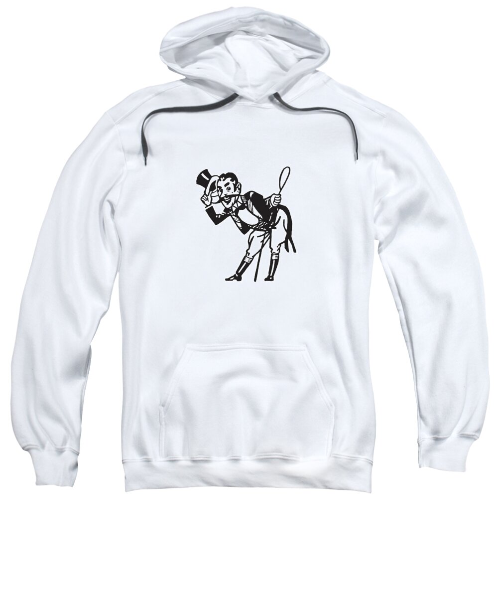 Accessories Sweatshirt featuring the drawing Circus Ringleader Bowing #1 by CSA Images