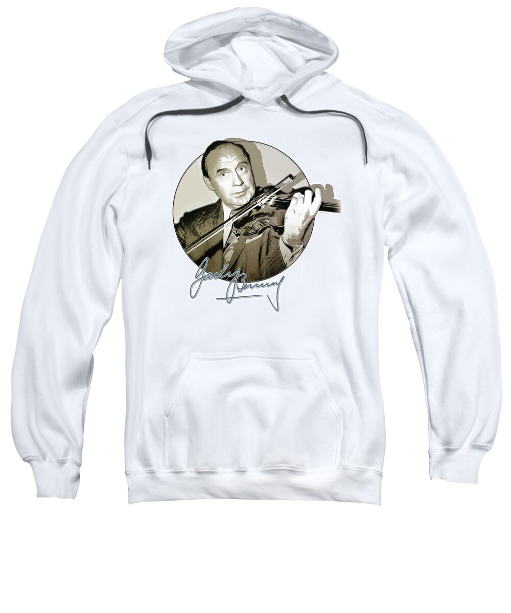 Jack Benny Sweatshirt featuring the digital art Jack Benny #2 by Greg Joens