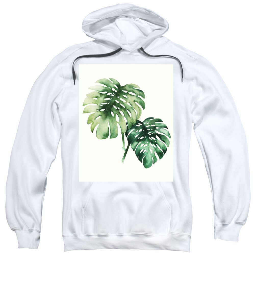 Botanical Sweatshirt featuring the painting Tropical Plant II #1 by Grace Popp