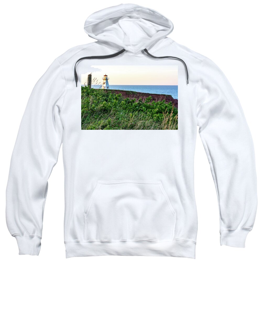 Pei Sweatshirt featuring the photograph Cape Tryon Lighthouse #1 by Douglas Wielfaert