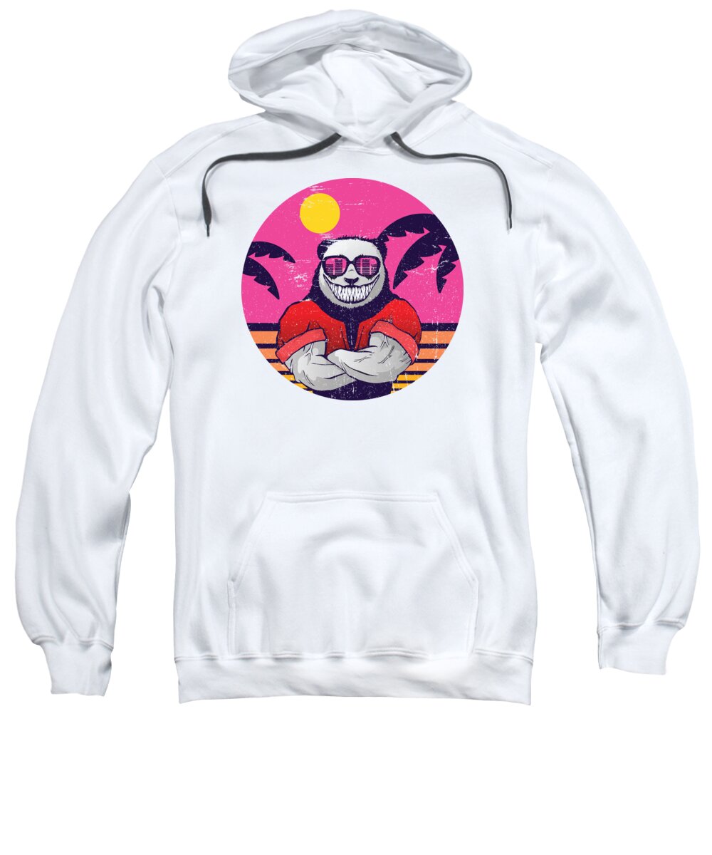 Animal Sweatshirt featuring the digital art Funky Panda #3 by Mister Tee