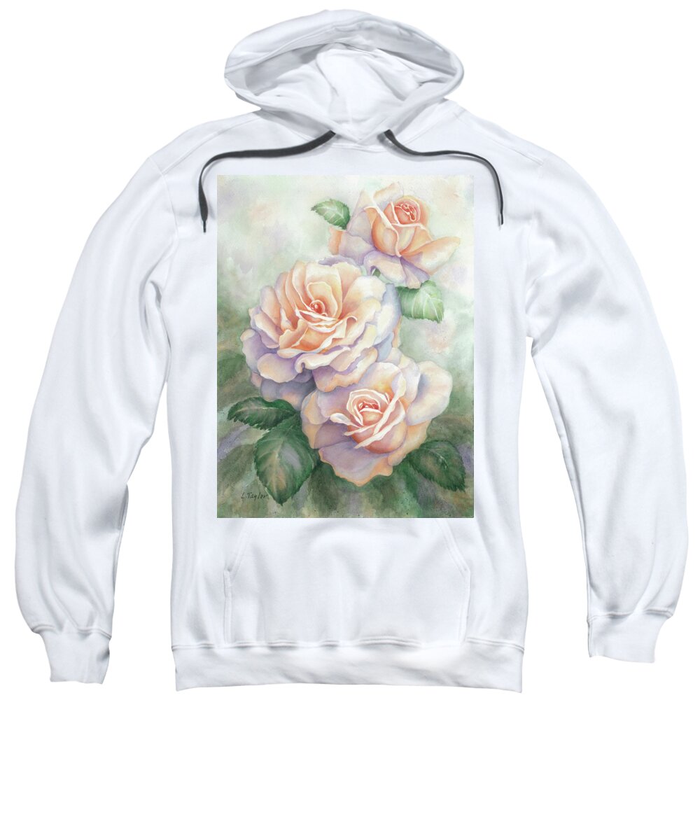 Roses Sweatshirt featuring the painting 3 Sisters by Lori Taylor