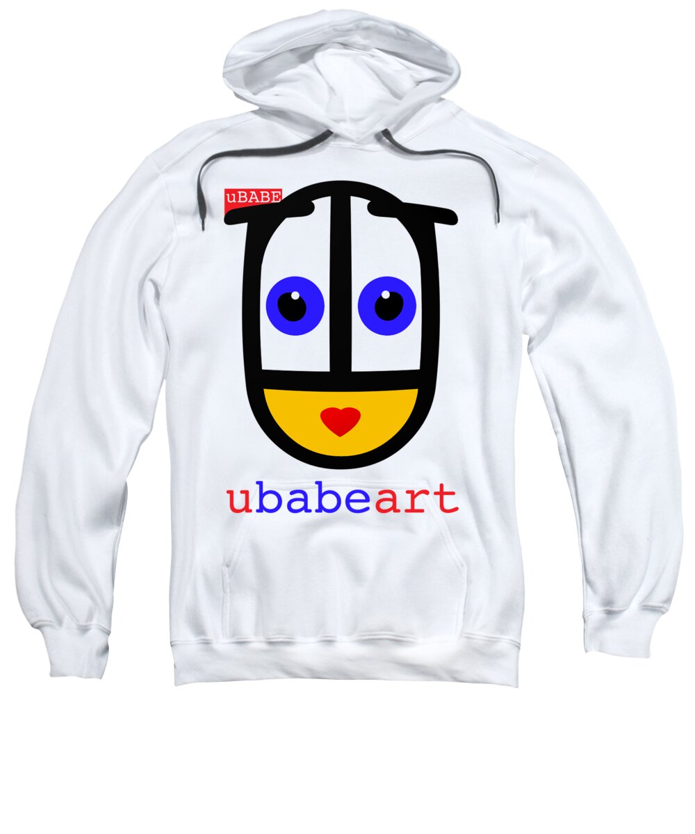 Ubabe Art Sweatshirt featuring the digital art uBABE Art #3 by Charles Stuart