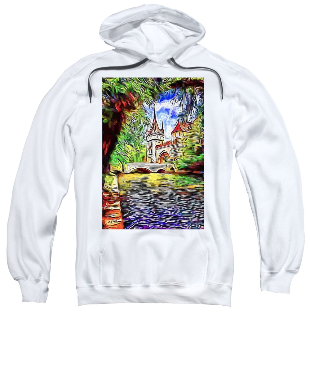 Paint Sweatshirt featuring the painting 70 Of 100 Special Discount by Nenad Vasic