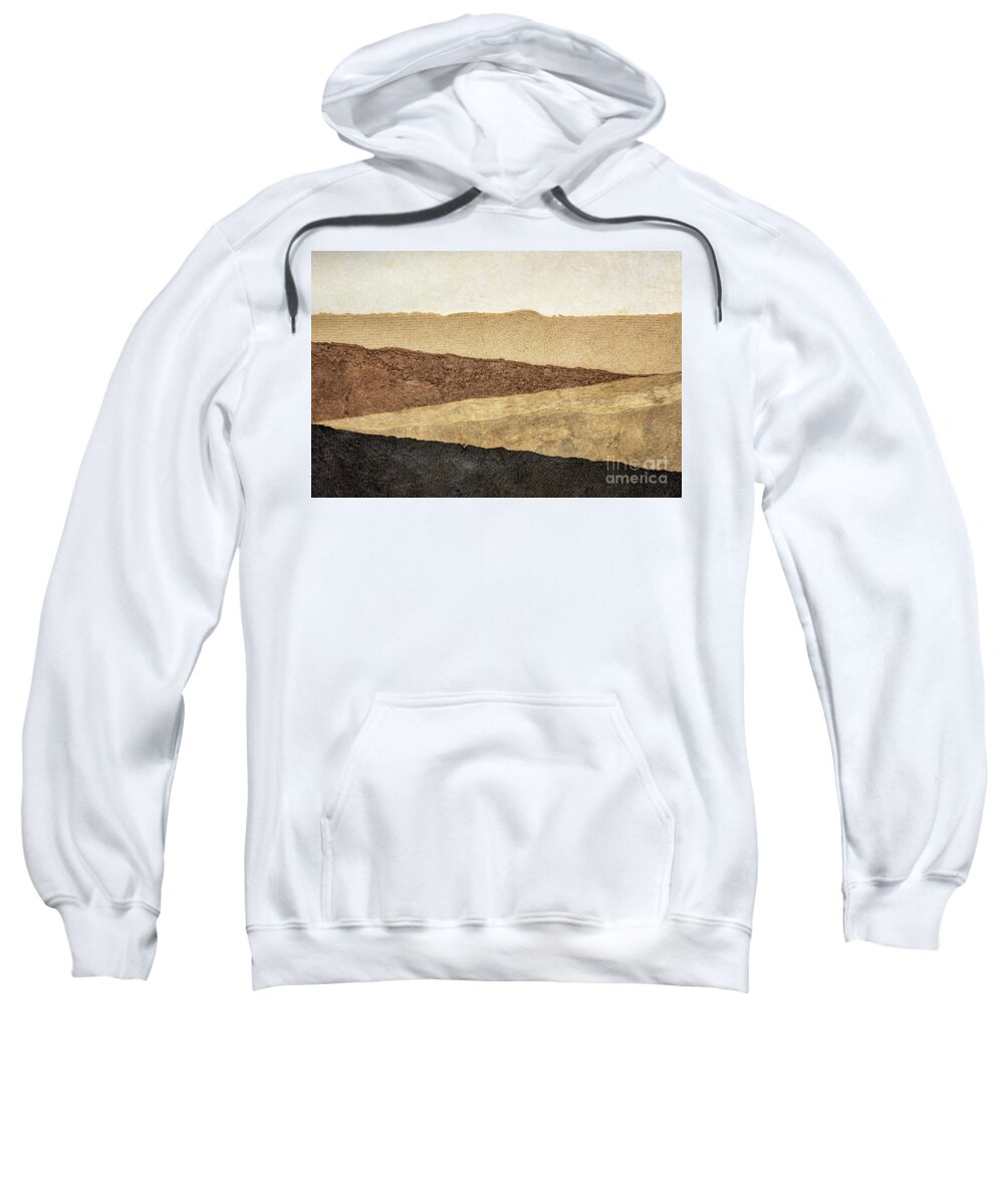 Huun Paper Sweatshirt featuring the photograph Abstract Landscape In Earth Tones by Marek Uliasz