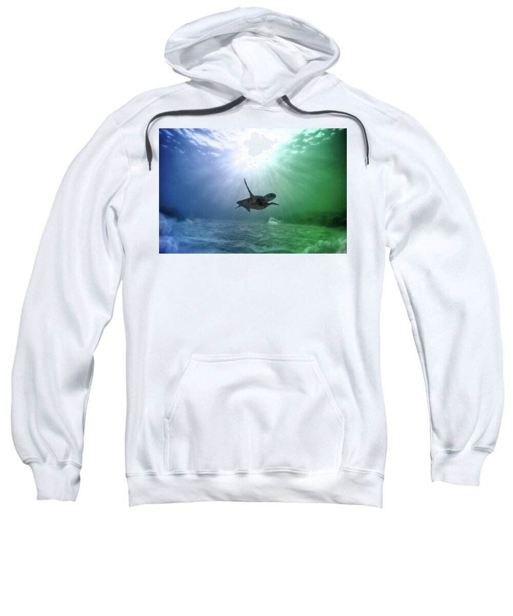 Underwater Sweatshirt featuring the photograph All Alone But Oh So Happy by Johanna Hurmerinta