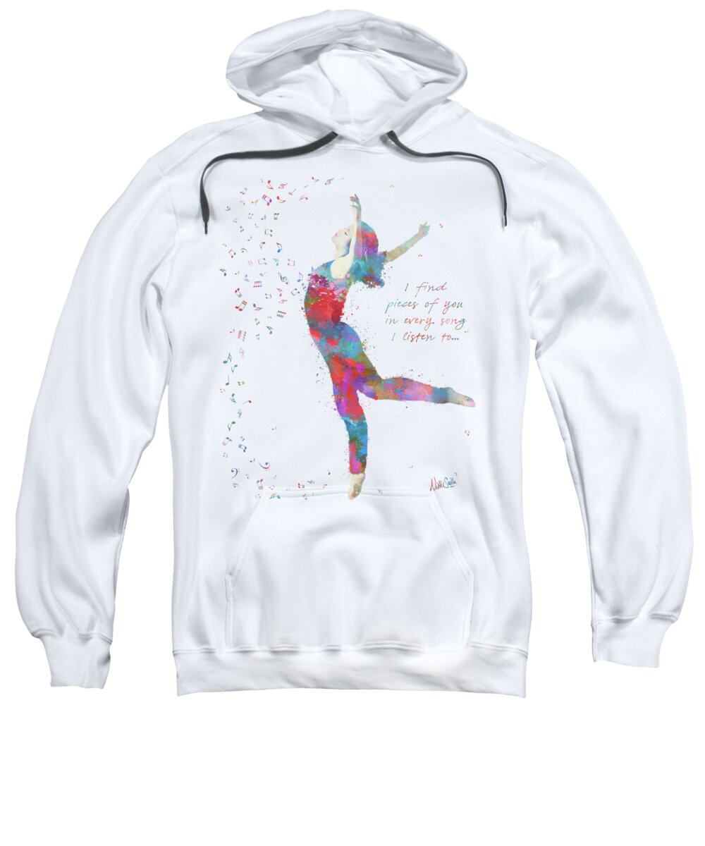 Music Sweatshirt featuring the digital art Beloved Deanna radiating love and light by Nikki Marie Smith
