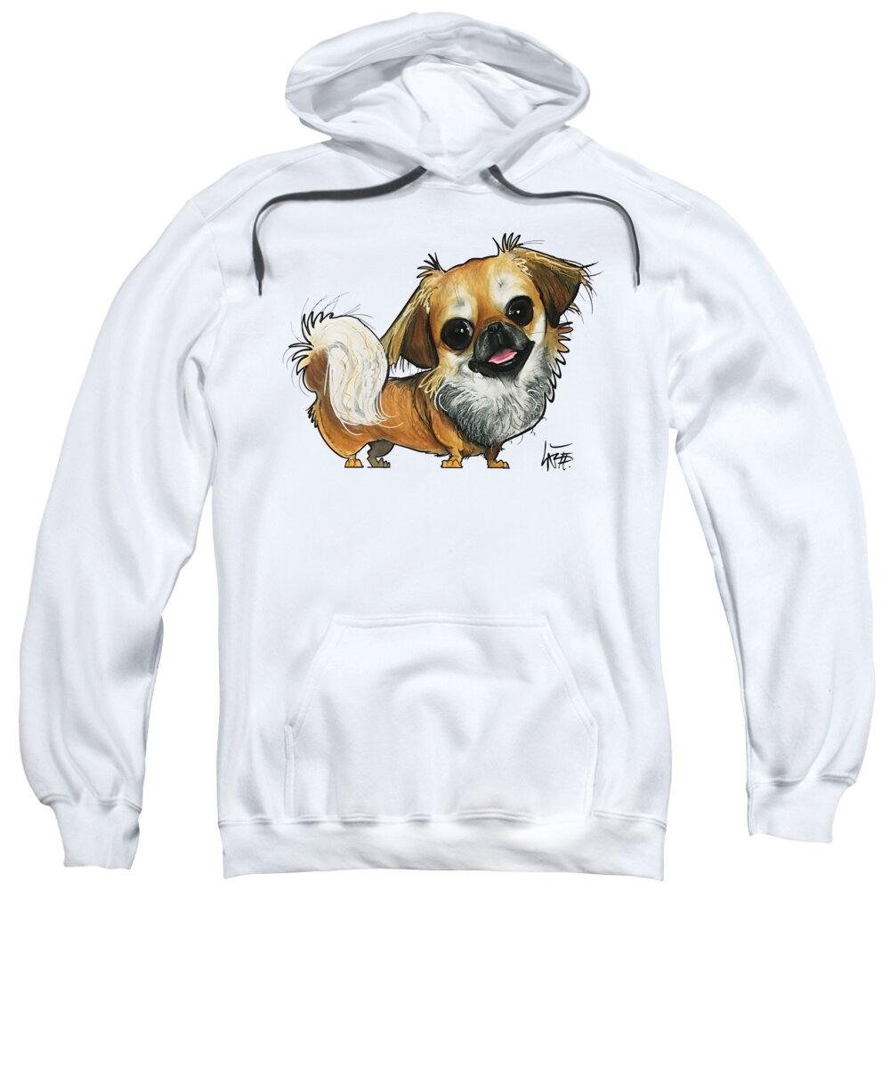 Belson Sweatshirt featuring the drawing Belson 5102 by Canine Caricatures By John LaFree