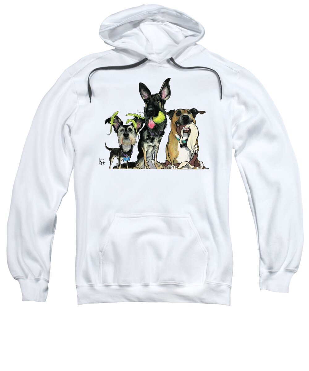 Blake Sweatshirt featuring the drawing Blake 5071 by Canine Caricatures By John LaFree