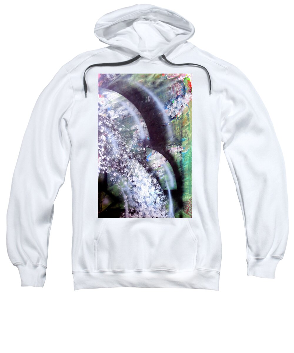 Blossoming Sweatshirt featuring the painting Blossoming by Leigh Odom