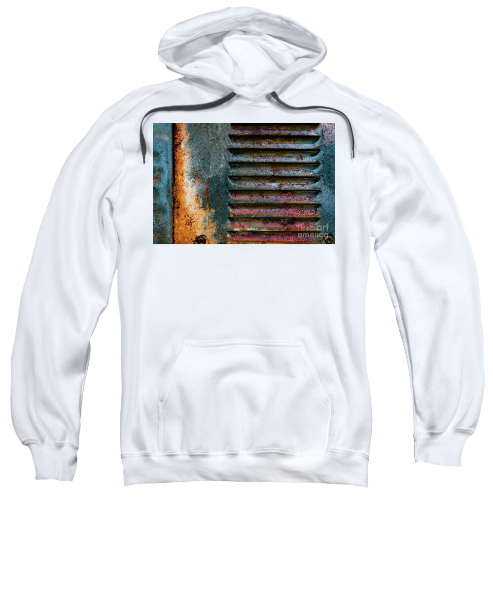 Old Car City Sweatshirt featuring the photograph Blue Green Grill by Doug Sturgess