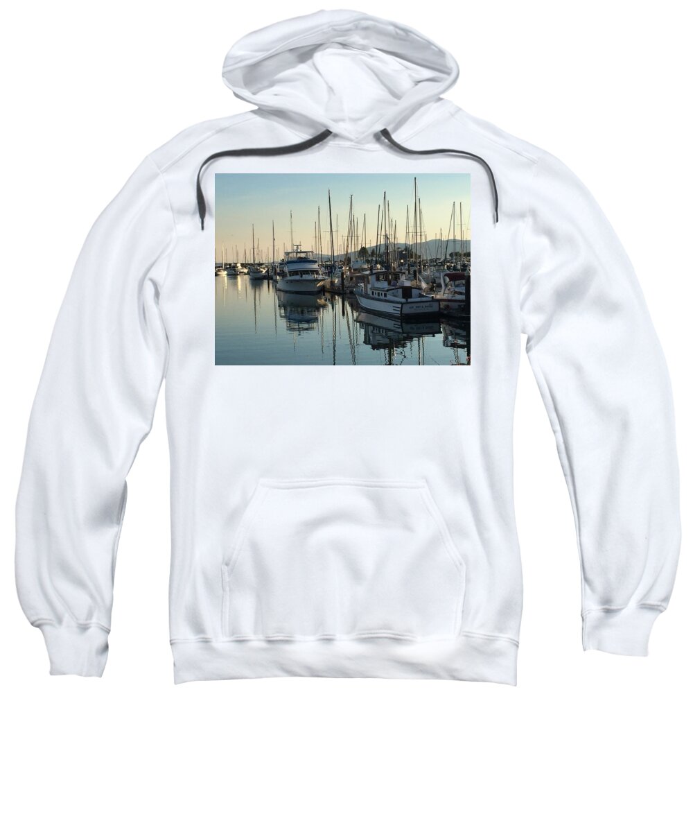 Sailboats Sweatshirt featuring the photograph Boats at Sunset by Mary Anne Delgado