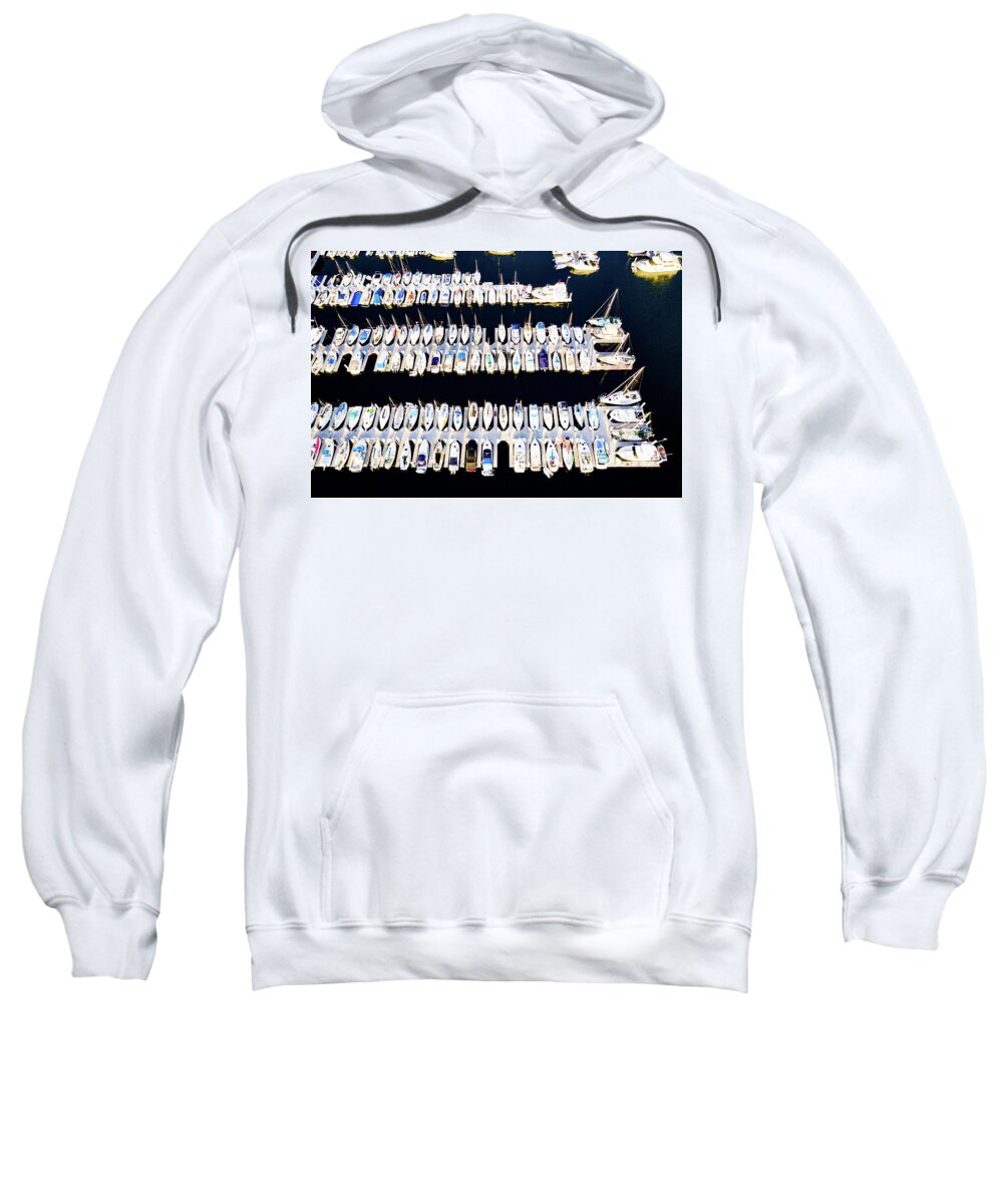 Steve Bunch Sweatshirt featuring the photograph Boats in Redondo Beach Harbor by Steve Bunch