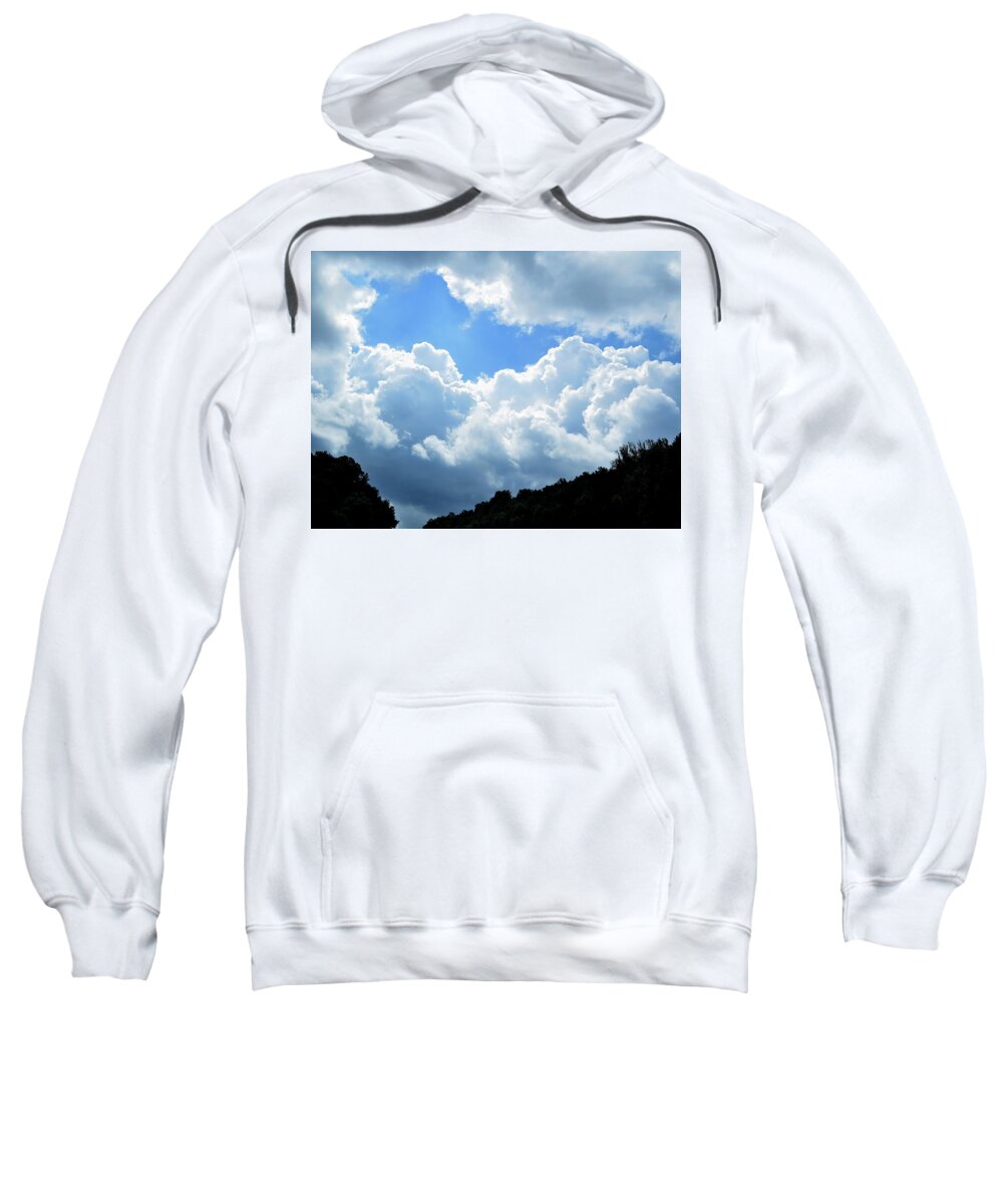 Clouds Sweatshirt featuring the photograph Break in the Clouds by Linda Stern