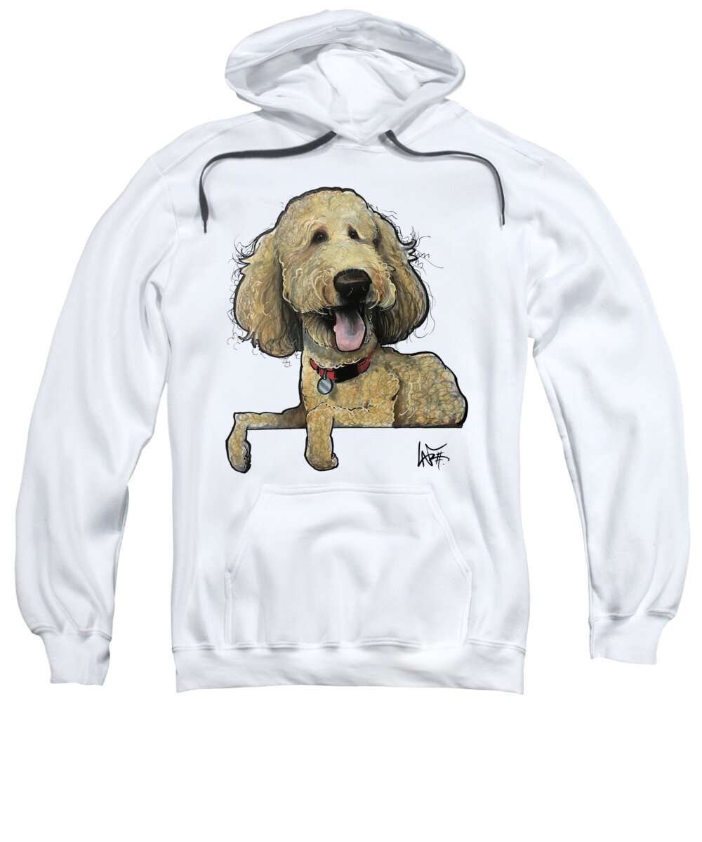 Brower Sweatshirt featuring the drawing Brower GC1PET032 by Canine Caricatures By John LaFree