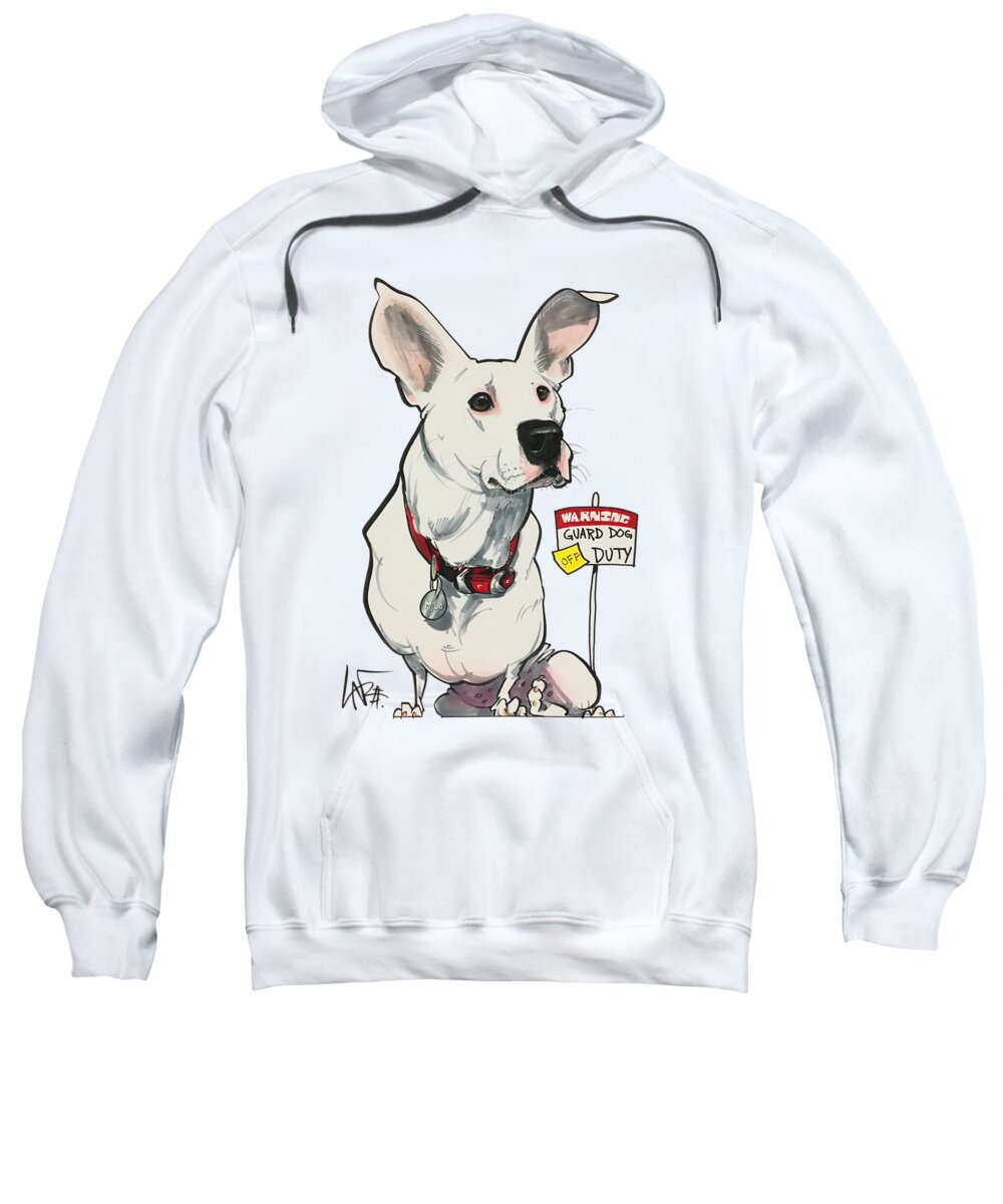 Chester 4515 Sweatshirt featuring the drawing Chester 4515 by Canine Caricatures By John LaFree
