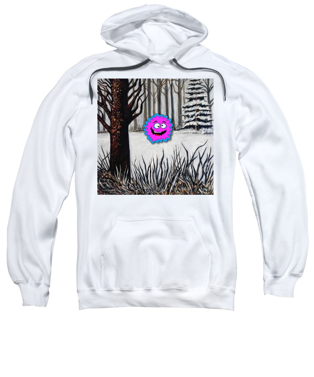 Chill Sweatshirt featuring the painting Chill simple by Yom Tov Blumenthal