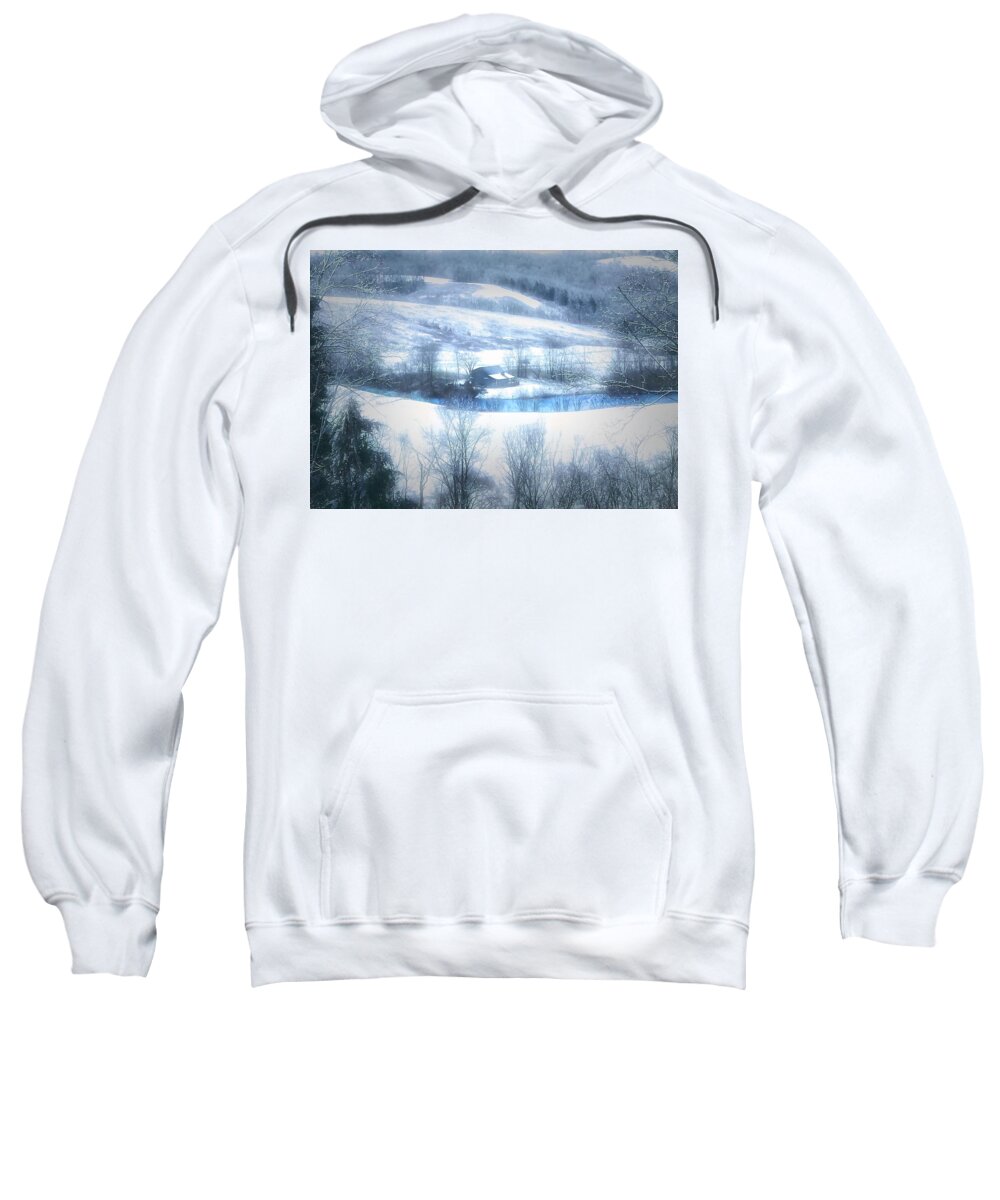  Sweatshirt featuring the photograph Cold Valley by Jack Wilson