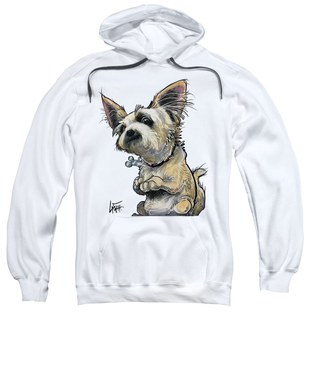 Criscione Sweatshirt featuring the drawing Criscione 5099 by Canine Caricatures By John LaFree
