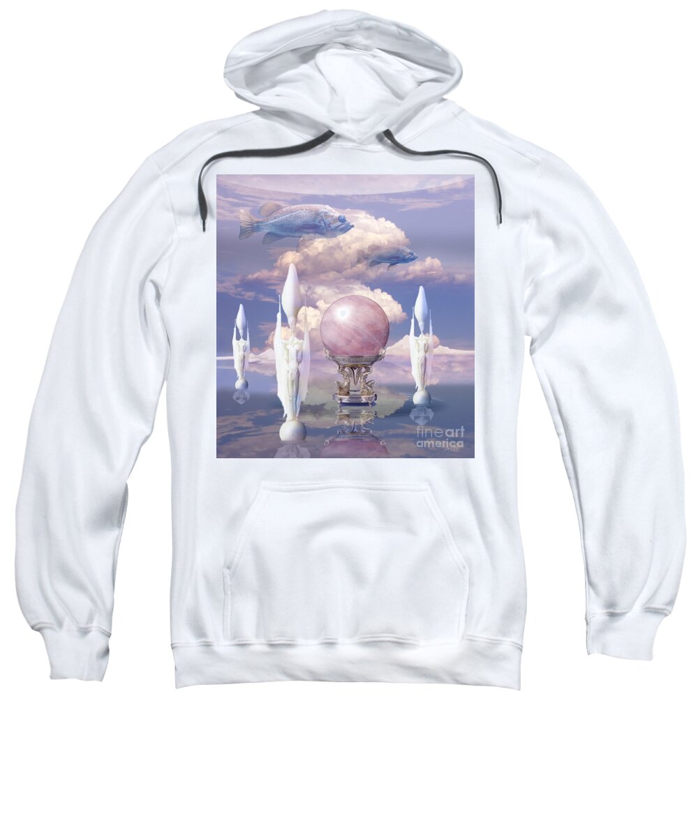 Crystal Ball Sweatshirt featuring the digital art Crystal ball by Alexa Szlavics