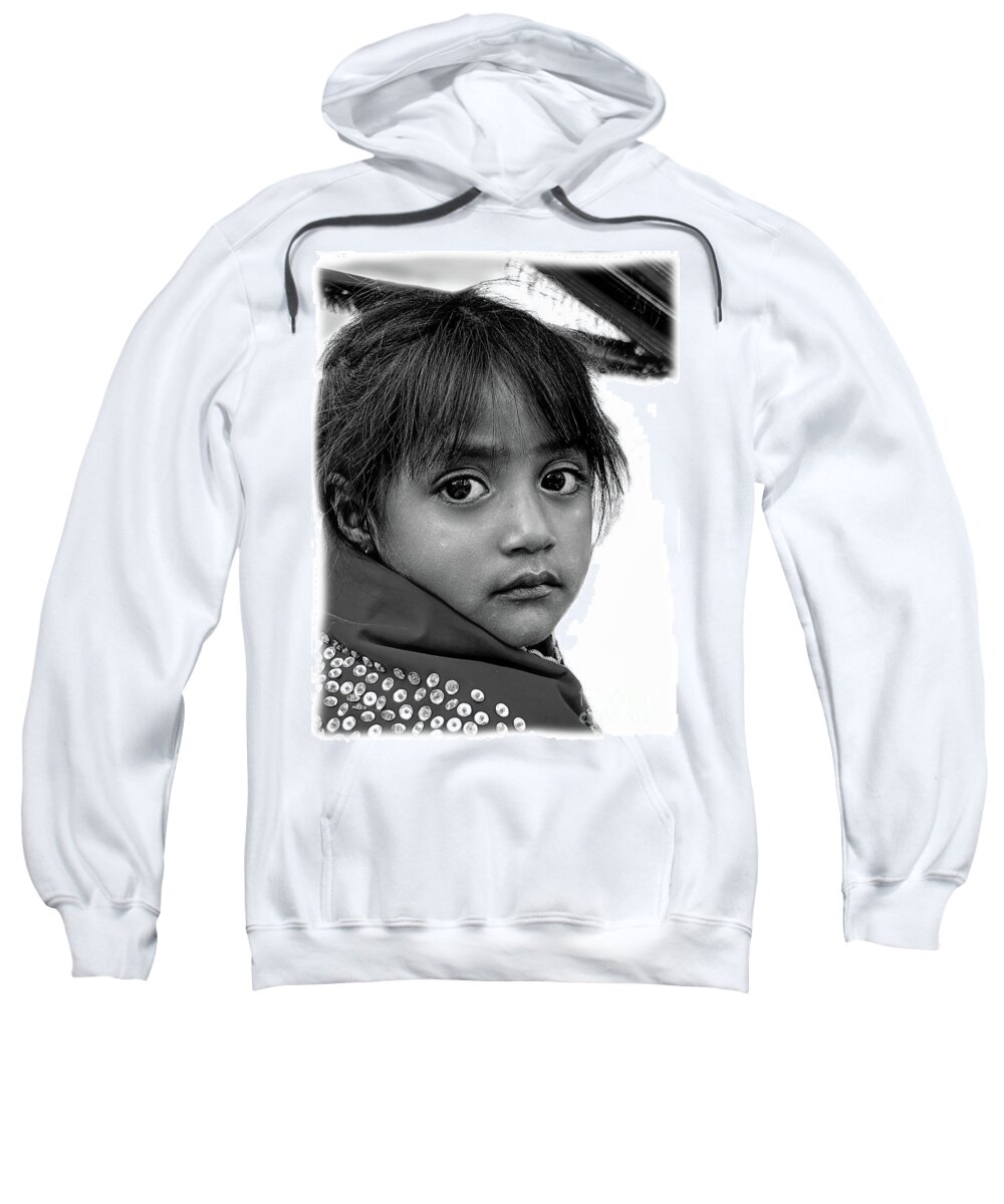 Bw Sweatshirt featuring the photograph Cuenca Kids 1236 by Al Bourassa