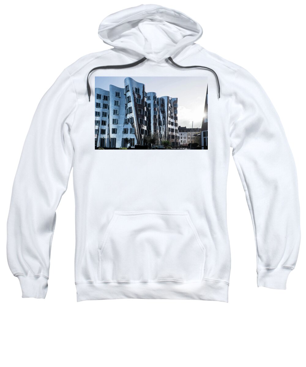 Dusseldorf Sweatshirt featuring the photograph Dancing Buildings by Inge Elewaut