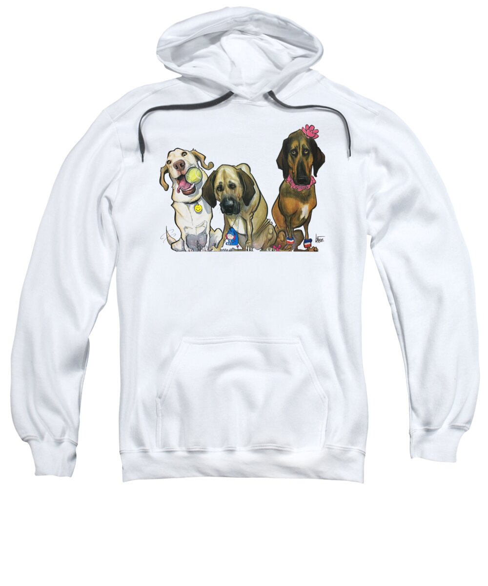Dennison 4742 Sweatshirt featuring the drawing Dennison 4742 by Canine Caricatures By John LaFree