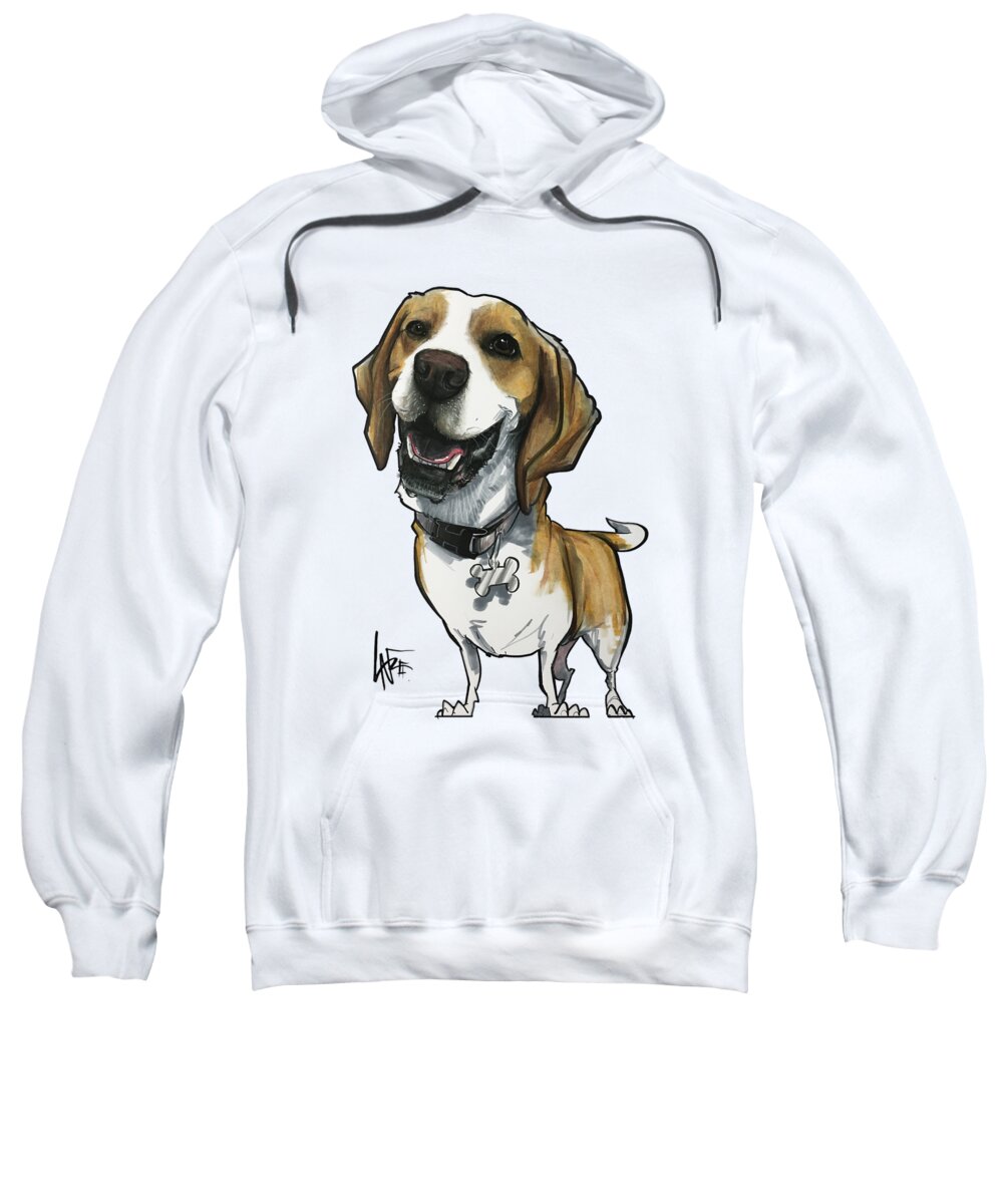 Ditomasso Sweatshirt featuring the drawing Ditomasso 4212 by Canine Caricatures By John LaFree