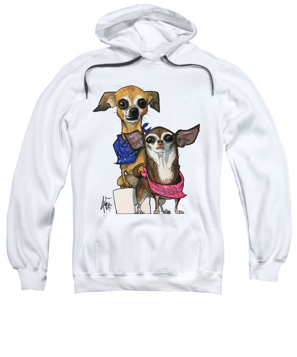 Dube 4456 Sweatshirt featuring the drawing Dube 4456 by Canine Caricatures By John LaFree
