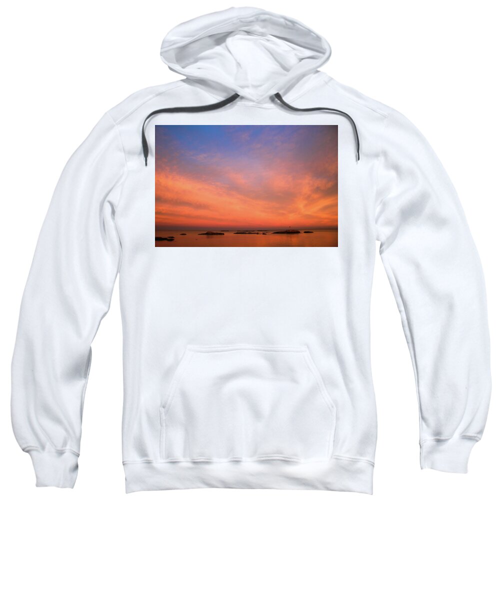Scituate Sweatshirt featuring the photograph Evening at Minot Beach by Ann-Marie Rollo