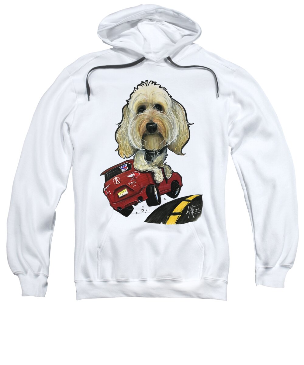 Fier 4777 Sweatshirt featuring the drawing Fier 4777 by Canine Caricatures By John LaFree