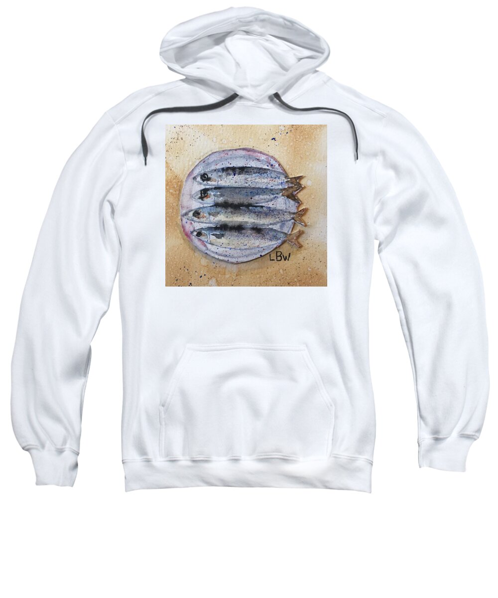 Fish Sweatshirt featuring the painting Fish by Lisa Burbach